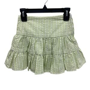 Sissy Pie Green White Seersucker Ruffle Skirt Girls 4